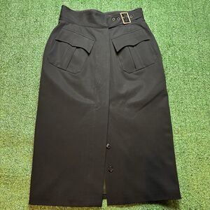 Jean Paul Gaultier Black Womens Vintage Big Pocket Knee High Casual Skirt SZ 4 S